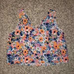 TOPSHOP flower print tank top